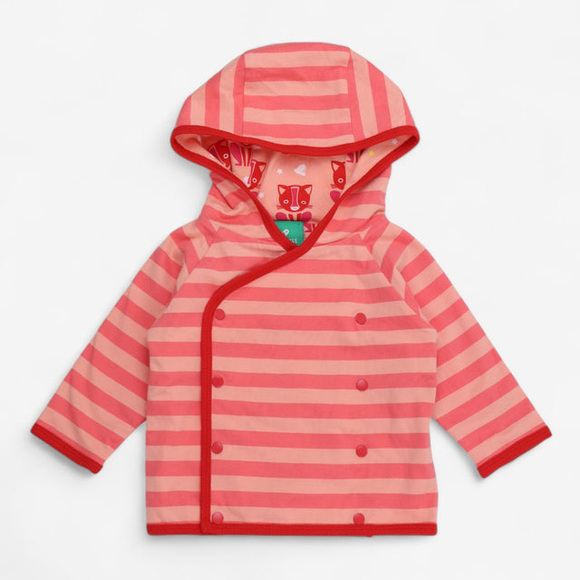 Pink Striped Jacket Cat Lining