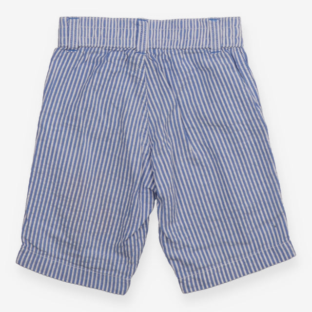 Woven Short Verticals Blue and White Strips