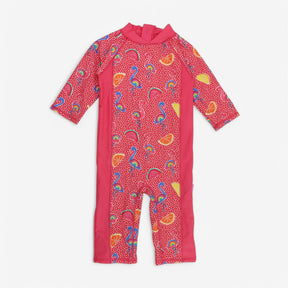 Sunsuit Pink flamingo fruit 
