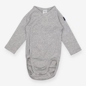 Bodysuit grey LS wrapover