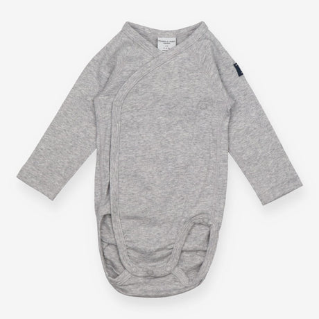 Bodysuit grey LS wrapover