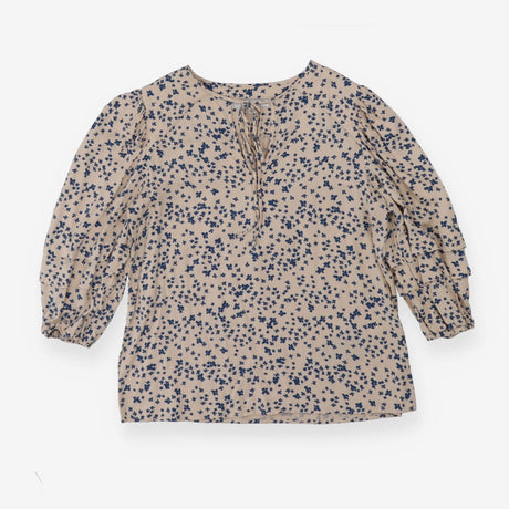 MOP x John Lewis - Tie neck Tunic - Cream and Blue