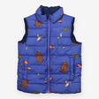 Reversible gilet padded navy and blue Gruffalo