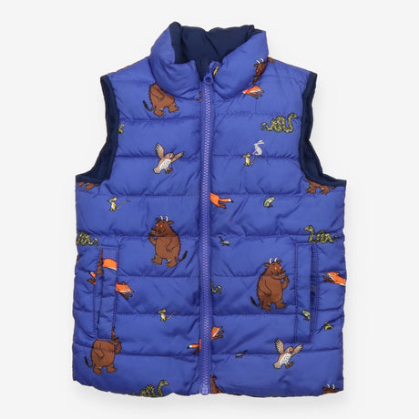 Reversible gilet padded navy and blue Gruffalo