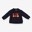 Sweatshirt Jersey Navy - Medal Applique