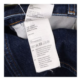 Dark Blue 100% Cotton Tapered High Rise Jeans