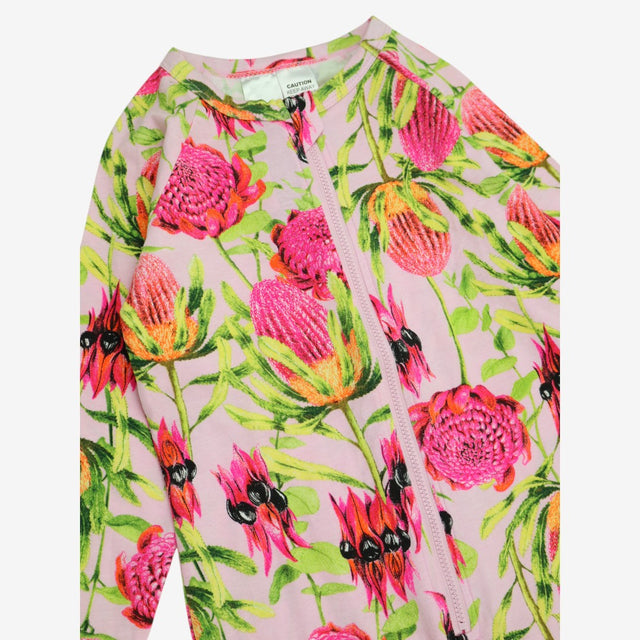 Jersey Pink Floral Onesie 