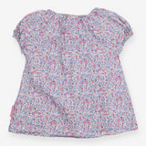 Smocked Tunic Woven Purple Ditsy