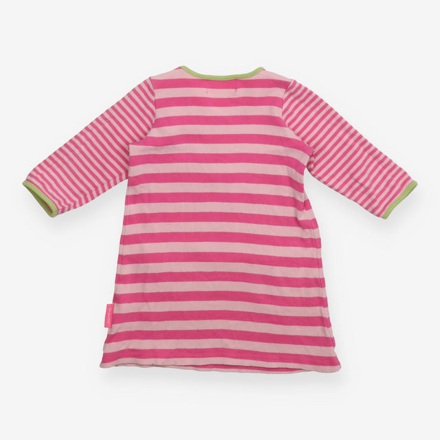 Pink Striped Dress with Pockets