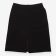 Black Front Split Tailored Pencil Skirt