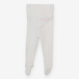 Footed Leggings White Pointelle