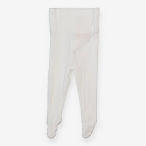 Footed Leggings White Pointelle