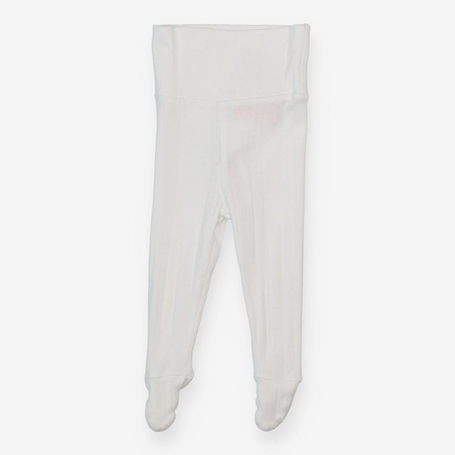 Footed Leggings White Pointelle