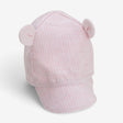Pink stripe cap with ears 