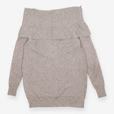 Off-the-Shoulder Ribbed Knit Maternity & Nursing S