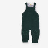 Cord Dungaree Green Front Pocket and Stars on Knee