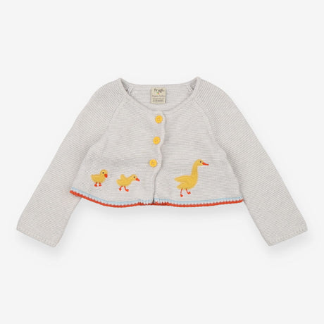 Cardigan grey duck applique 