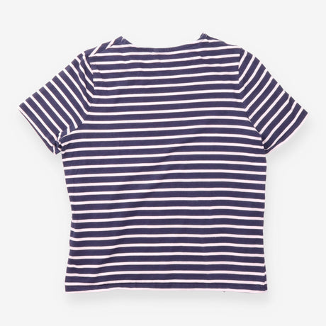 Top Navy Pink Stripe Short Sleeve Cotton T-Shirt