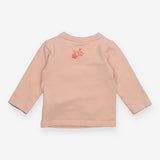 Tee LS peach rabbit fox hedgehog bee