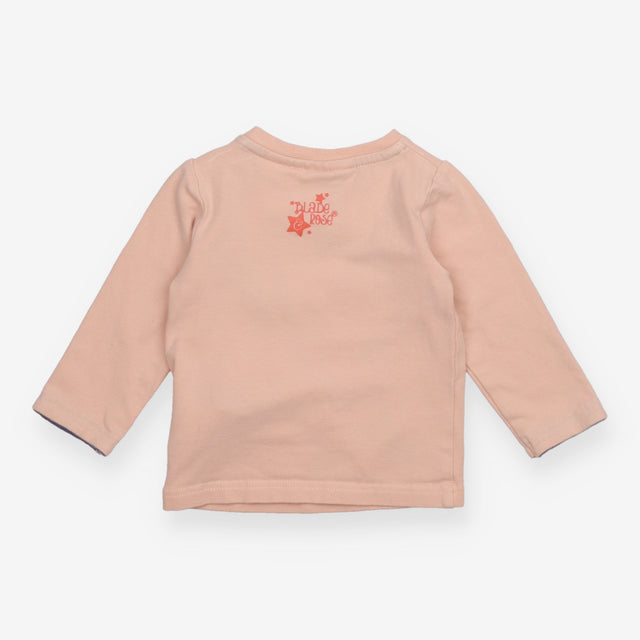 Tee LS peach rabbit fox hedgehog bee