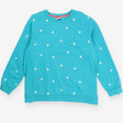 Bloom Sweatshirt Teal with Daisies