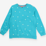 Bloom Sweatshirt Teal with Daisies