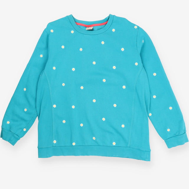 Bloom Sweatshirt Teal with Daisies