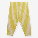 Capri leggings yellow and white stripe