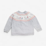 Cardigan Knit Grey Fairisle Rabbits