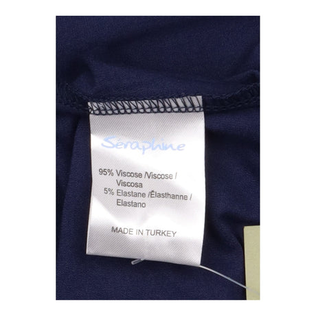 Navy Knot Front Short Sleeve Maternity Dress