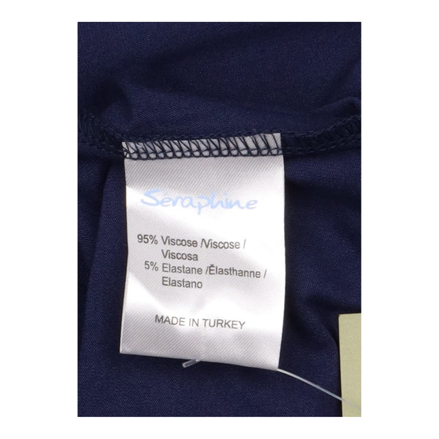 Navy Knot Front Short Sleeve Maternity Dress