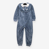Onesie grey rib velour Wolf