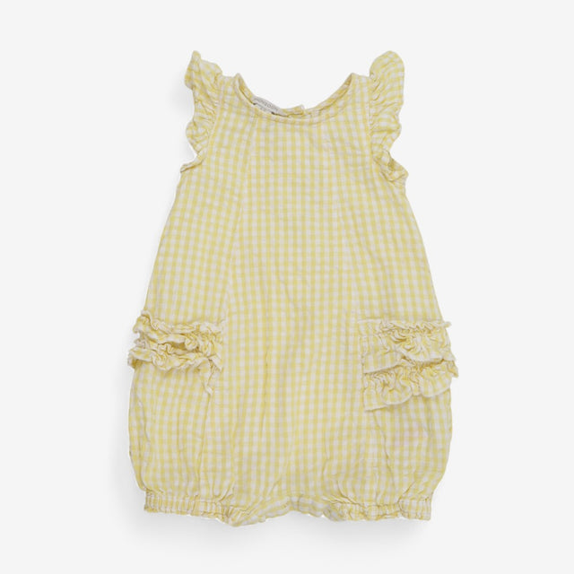 Romper Yellow Gingham Frills