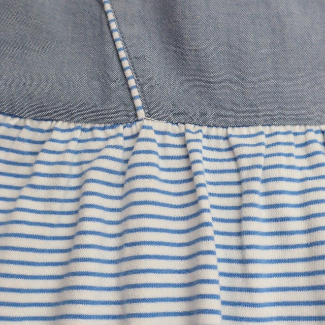 Dress blue denim stripe