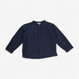 Shirt Grandad Collar Navy with White Dots