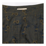 Moving Image Cotton Blend Midi Skirt Olive Green