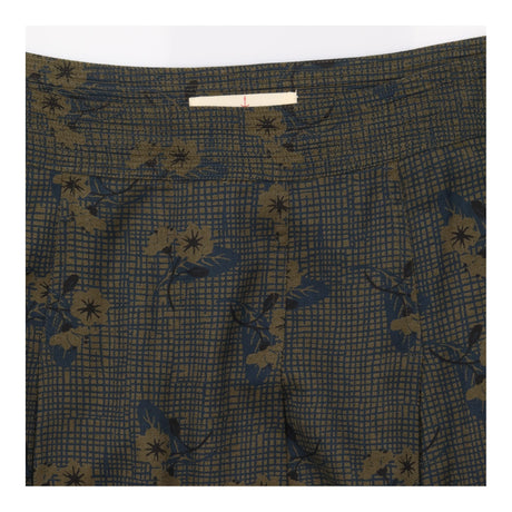 Moving Image Cotton Blend Midi Skirt Olive Green