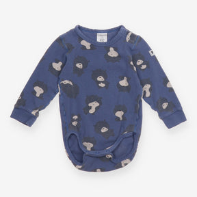 Bodysuit long sleeved blue bear
