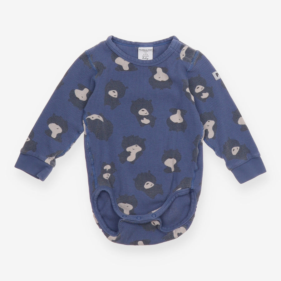 Bodysuit long sleeved blue bear