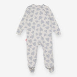 White Sleepsuit Spotty Hearts 
