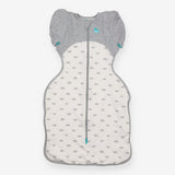 Swaddle bag grey white clouds
