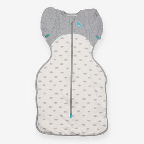 Swaddle bag grey white clouds