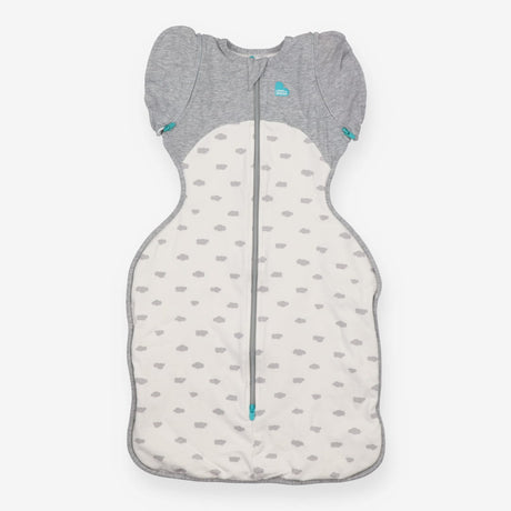 Swaddle bag grey white clouds