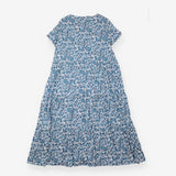 Midi Dress Cotton Blue Floral