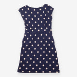 Dress Navy Blue Polka Dot Sleeveless Cotton Jersey