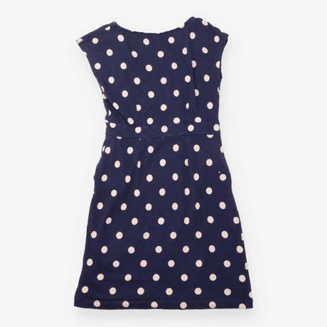 Dress Navy Blue Polka Dot Sleeveless Cotton Jersey