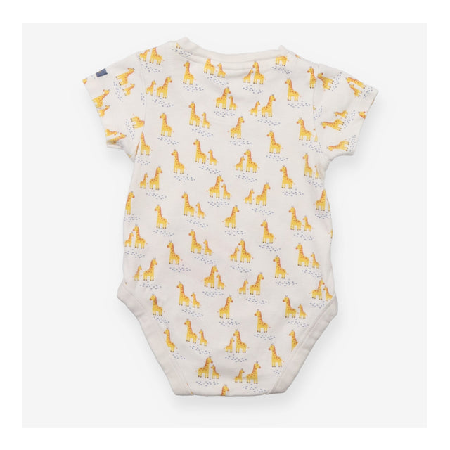 Bodysuit Cream with Mum and Baby Giraffe Print