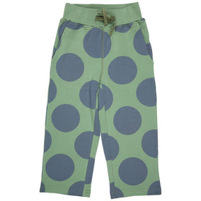 Jersey trousers, giant spot - blue/green