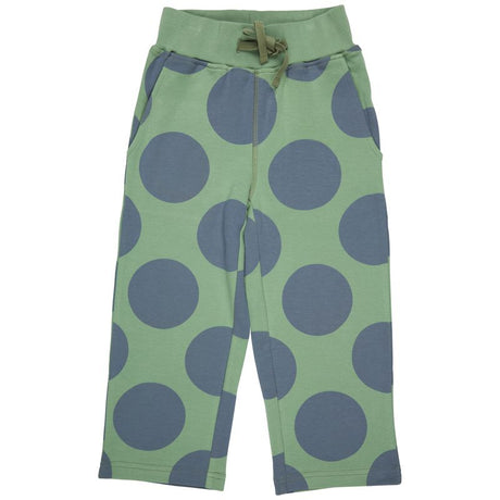 Jersey trousers, giant spot - blue/green