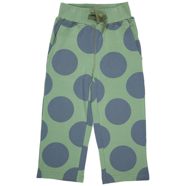 Jersey trousers, giant spot - blue/green